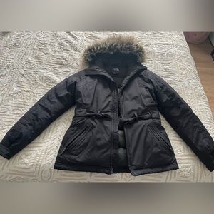 Goose Down North Face Belted Parka
